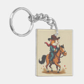 Guinea Pig Riding A Horse Sleutelhanger (Voorkant Links)