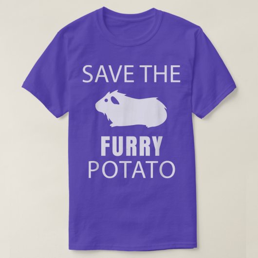 Guinea Pig - Save The Furry Potato  T-shirt (Design voorkant)