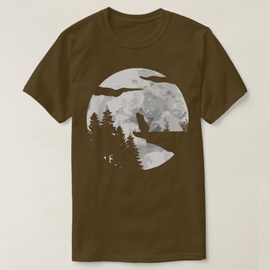 Guinea Pig Silhouette At Night With A Moon - Guine T-shirt (Design voorkant)