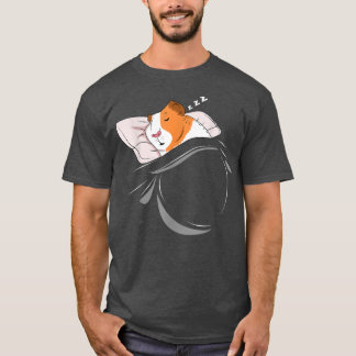 Guinea Pig Sleep Pyjamas Nap Gift Guinea Pig  T-shirt