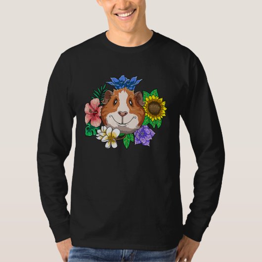 Guinea Pig Smile Flowers Laughter for a Guinea pig T-shirt (Voorkant)