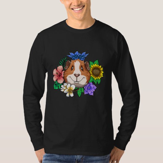Guinea Pig Smile Flowers Laughter for a Guinea pig T-shirt (Voorkant)