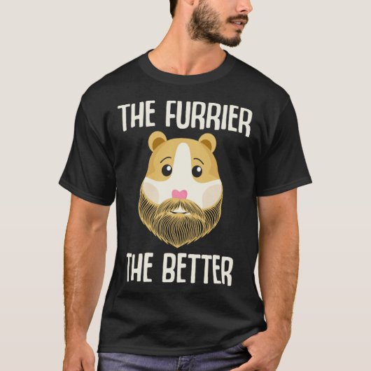Guinea Pig  The Furrier the Better T-shirt (Voorkant)