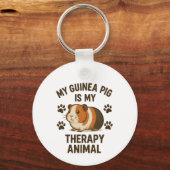 Guinea Pig Therapy Animal Sleutelhanger (Voorkant)