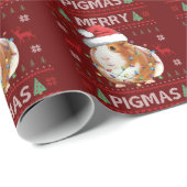 Guinea Pig Ugly Christmas Sweater Merry Pigmas Cadeaupapier (Rol Hoek)