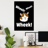 Guinea pig Wheek! Wheek! Poster (Thuiskantoor)