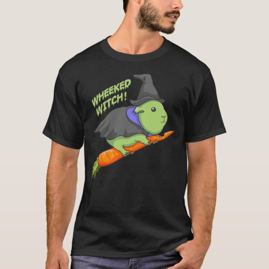 Guinea Pig Wheeked Witch Halloween T-shirt (Voorkant)
