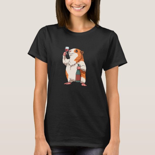 Guinea Pig With Wine for a Guinea Pig T-shirt (Voorkant)