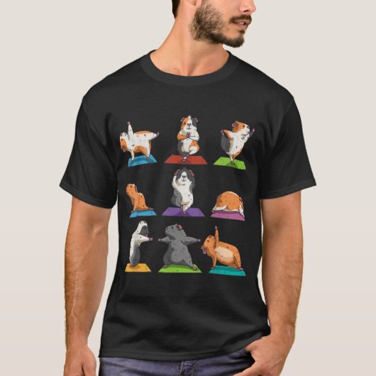 Guinea Pig Yoga Position Workout Gift funny boy T-shirt (Voorkant)