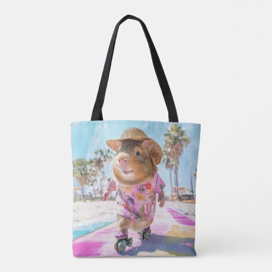 Guinea Pig Zipper In Pink With Style & Sass  Tote Bag (Achterkant)