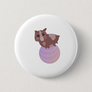 Guinea Pigs Fitness Funny Design Ronde Button 5,7 Cm