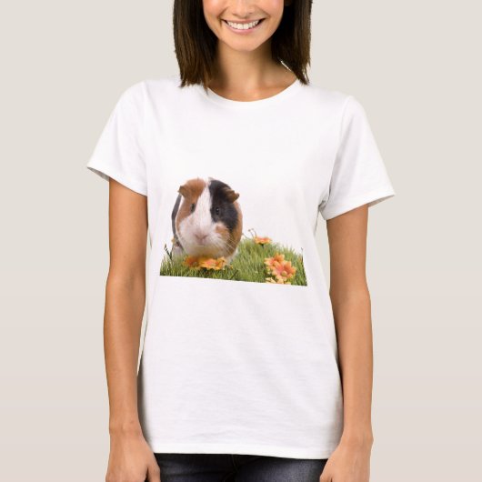 Guinea pigs on a lawn t-shirt (Voorkant)