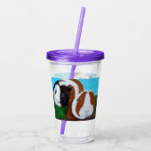 Guinea Pigs Schilderij Acryl Drinkbeker (Achterkant)