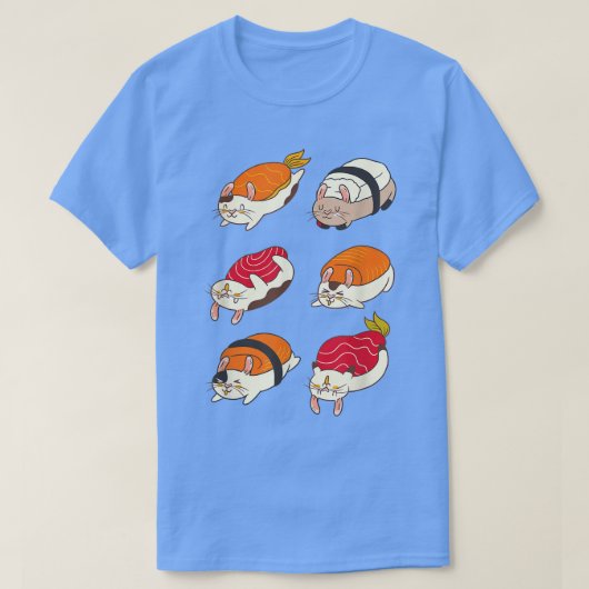 Guinea Pigs Sushi Style Animal Guinea Pig T-Shirt (Design voorkant)