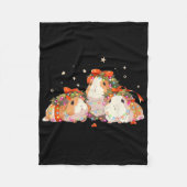 Guinea Pigs Tangled Up In Christmas Lights Guinea  Fleece Deken (Voorkant)