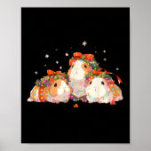 Guinea Pigs Tangled Up In Christmas Lights Guinea  Poster (Voorkant)