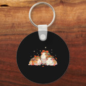 Guinea Pigs Tangled Up In Christmas Lights Guinea  Sleutelhanger (Voorkant)