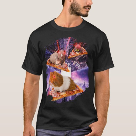 Guinea Pigs With Laser Eyes I Laser Rodent Space P T-shirt (Voorkant)