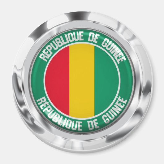 Guinea Round Emblem Magneet (Voorkant)