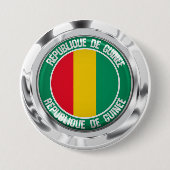 Guinea Round Emblem Ronde Button 7,6 Cm (Voorkant)