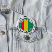 Guinea Round Emblem Ronde Button 7,6 Cm (In situ)