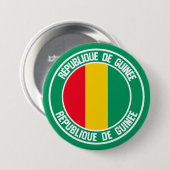 Guinea Round Emblem Ronde Button 7,6 Cm (Voorkant /achterkant)