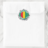 Guinea Round Emblem Ronde Sticker (Tas)