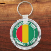 Guinea Round Emblem Sleutelhanger (Voorkant)