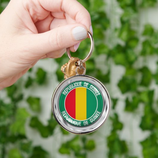 Guinea Round Emblem Sleutelhanger (Hand)