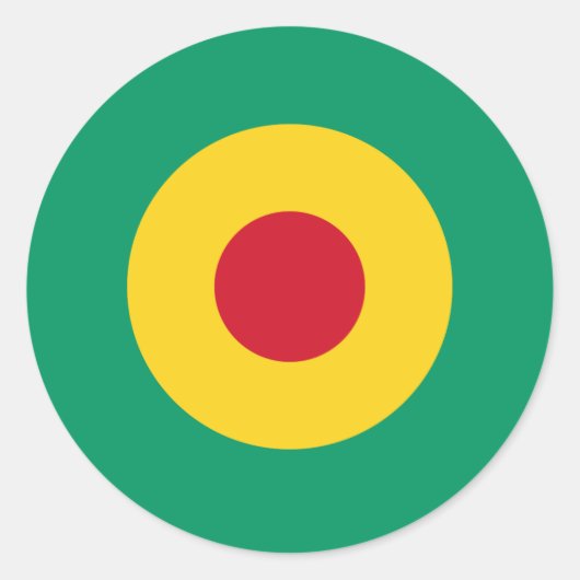Guinea roundel country flag symbol army military a ronde sticker (Voorkant)