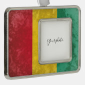 Guinea Verzilverd Omlijst Ornament (Rechts)