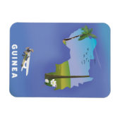 Guinea Zuid-Afrika Ski-posterprint. Magneet (Horizontaal)