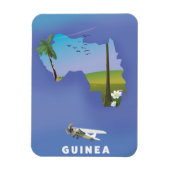 Guinea Zuid-Afrika Ski-posterprint. Magneet (Verticaal)