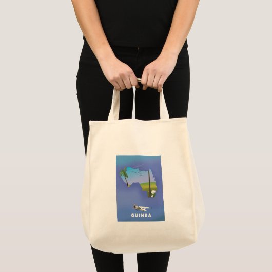 Guinea Zuid-Afrika Ski-posterprint. Tote Bag (Voorkant (product))