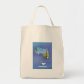 Guinea Zuid-Afrika Ski-posterprint. Tote Bag (Voorkant)