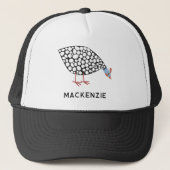 Guineafowl Bird gepersonaliseerd Trucker Pet (Voorkant)
