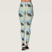 Guineafowl Funny loud bird cartoon Leggings (Achterkant)