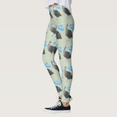 Guineafowl Funny loud bird cartoon Leggings (Links)