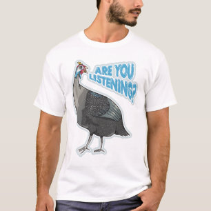 Guineafowl Funny loud bird cartoon T-shirt