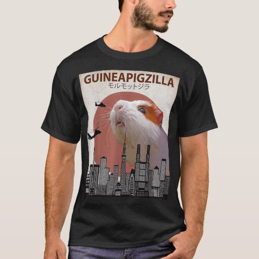 Guineapigzilla Funny Guinea Pig  Gift  T-shirt (Voorkant)