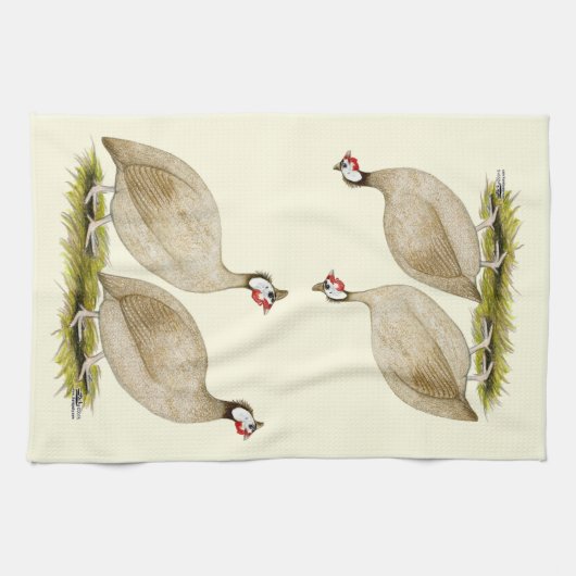 Guineas Buff Dundotte Fowl Theedoek (Horizontaal)