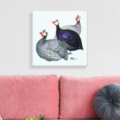 Guineas Drie Canvas Afdruk (Insitu (Woonkamer))