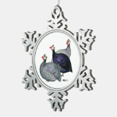 Guineas Drie Tin Sneeuwvlok Ornament (Rechts)