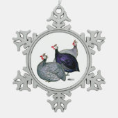 Guineas Drie Tin Sneeuwvlok Ornament (Voorkant)