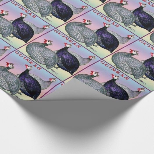 Guineas Three Fowl Cadeaupapier (Hoek)