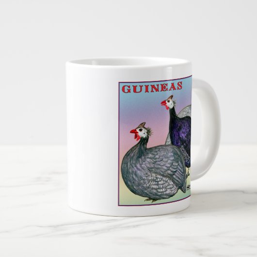 Guineas Three Fowl Grote Koffiekop (Voorkant rechts)