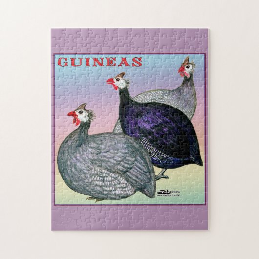 Guineas Three Fowl Legpuzzel (Verticaal)
