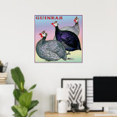 Guineas Three Fowl Poster (Thuiskantoor)