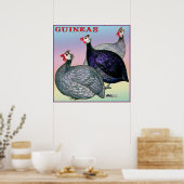 Guineas Three Fowl Poster (Keuken)