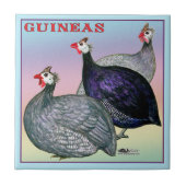 Guineas Three Fowl Tegeltje (Voorkant)